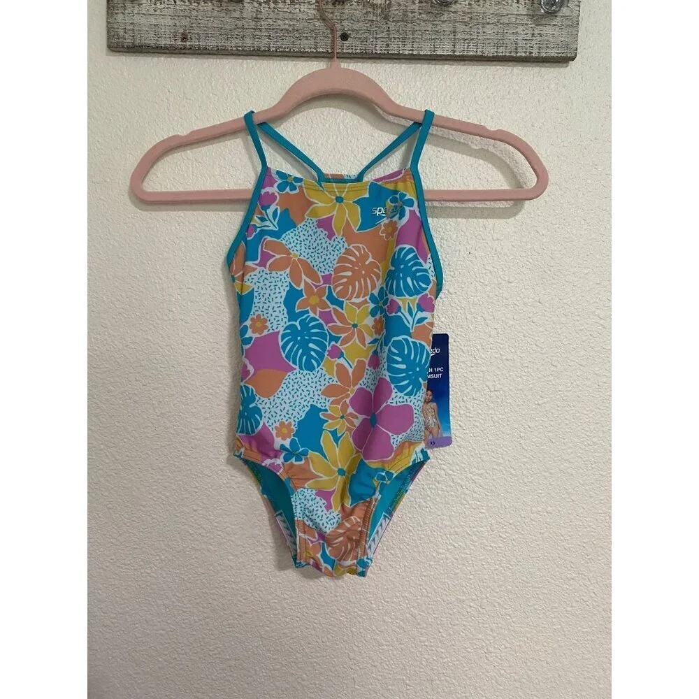 Speedo Youth 1-piece Swimsuit UPF 50+ Chlorine Resistant Size: XS(5/6)